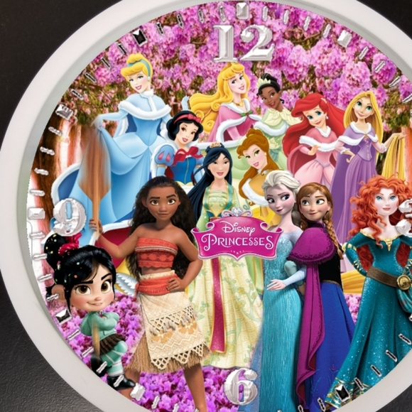 Princess led lights clock